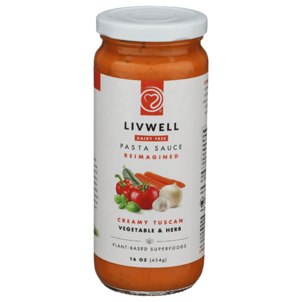 Livwell Foods Creamy Tuscan Vegetable & Herb Plant-Based Pasta