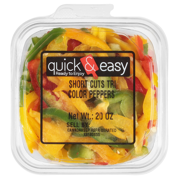 Quick & Easy Short Cuts Tri Color Peppers Same-Day Delivery or