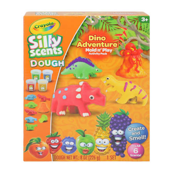 Crayola Silly Scents Dough Dino Adventure Mold N' Play Activity Pack