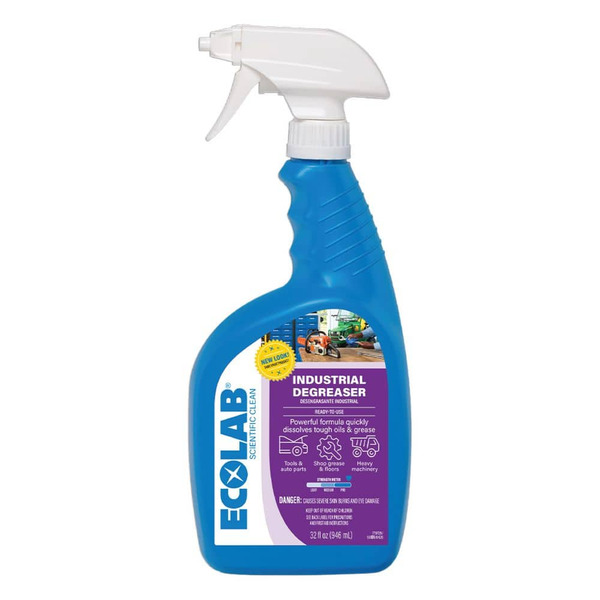 Ecolab 32 Oz. Professional Strength Industrial Degreaser Spray, Attacks Grease, Buildup And Stains