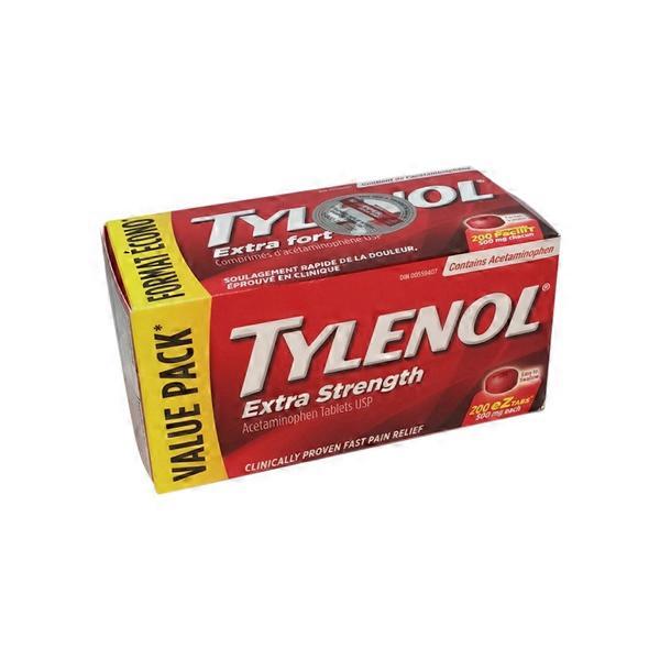 Tylenol 500 Mg Adult Extra Strength Tablets (200 ct) Instacart