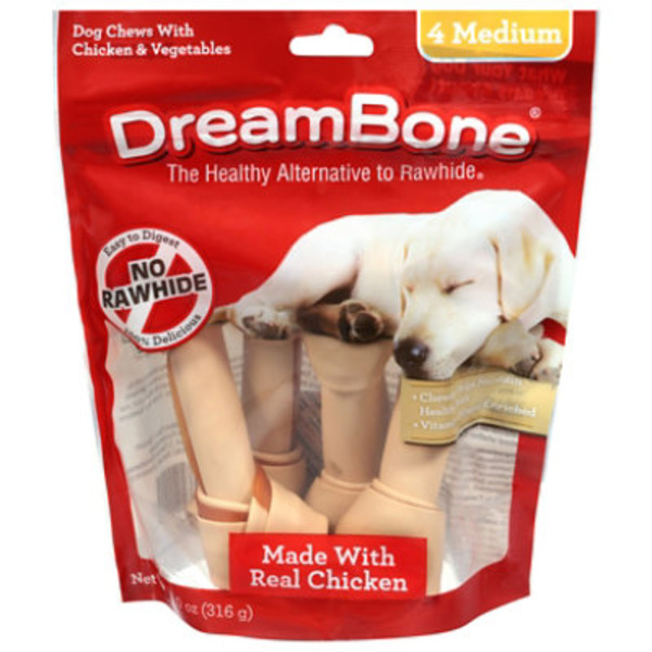 DreamBone Dog Chews, Vegetable & Chicken, Medium