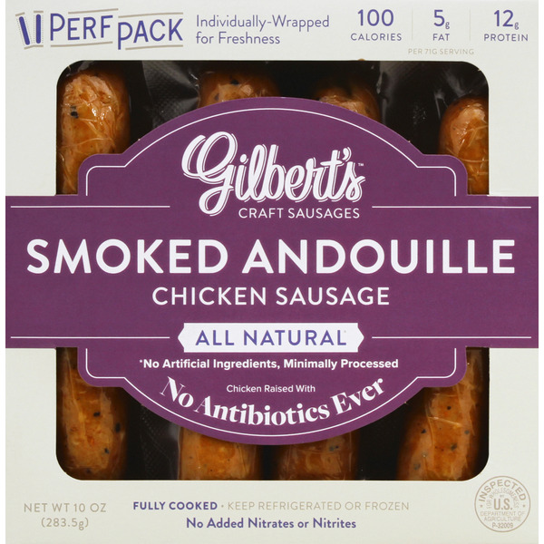 Gilberts Craft Sausages Gilbert's Cooked Andouille Antibiotic Free