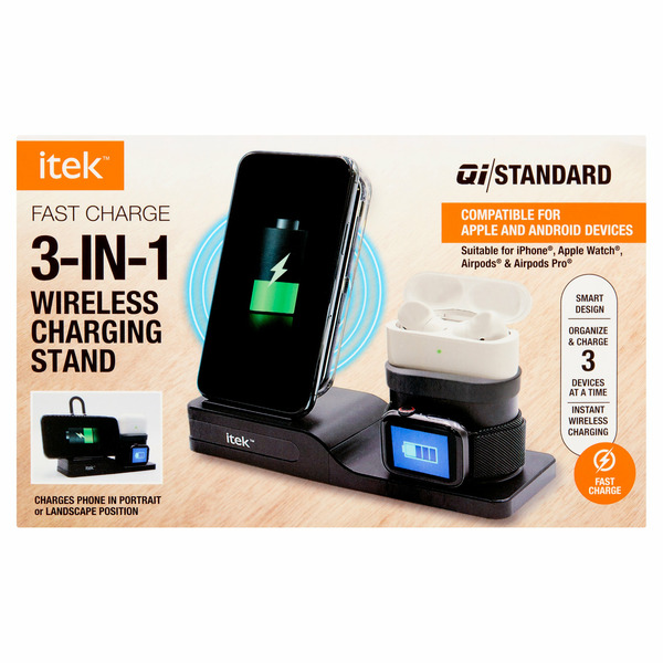 Itek Charge 3-in-1 Wireless Charging Stand