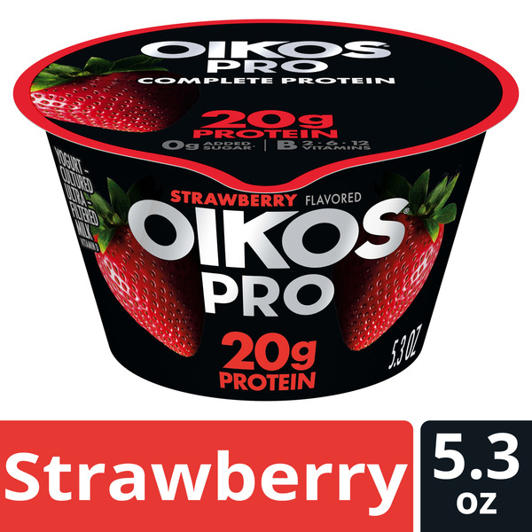 Oikos Pro Strawberry Yogurt-Cultured Ultra-Filtered Milk