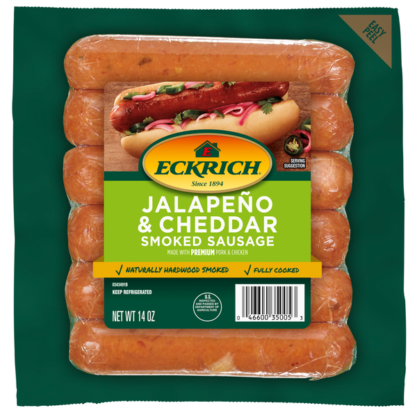 Eckrich Jalapeno & Cheddar Smoked Sausage Links Same-Day Delivery