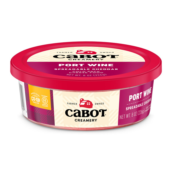 Cabot Port Wine Spreadable Cheddar Cheese, 8 oz Same-Day Delivery