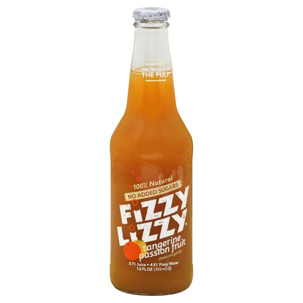 Fizzy Lizzy Juice + Fizzy Water, Tangerine Passion Fruit (12 oz