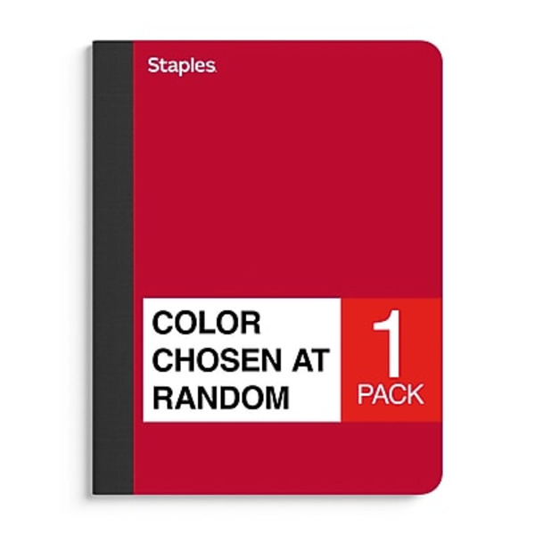 TRU RED TR58341 7.5" x 9.75" Assorted Colors College Ruled 100-Sheets Premium Composition Notebook