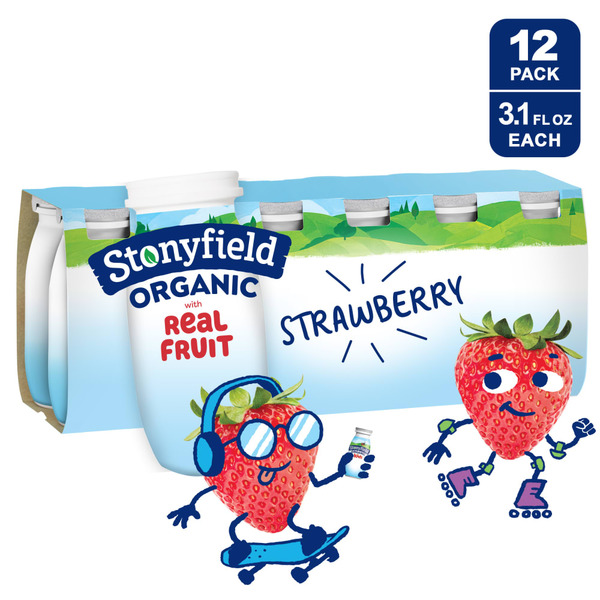 ShopRite Stonyfield Organic Lowfat Yogurt Strawberry Smoothies Same-Day ...