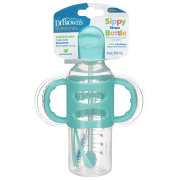 Dr. Brown’s Natural Flow 6M+ 8 Ounce Sippy Straw Bottle
