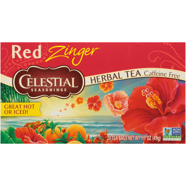 Celestial Seasonings Red Zinger Caffeine Free Herbal Tea Bags Same