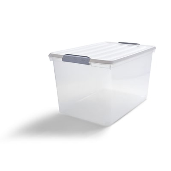 TRU RED 61.5-Quart Clear Latch Lid Storage Tote