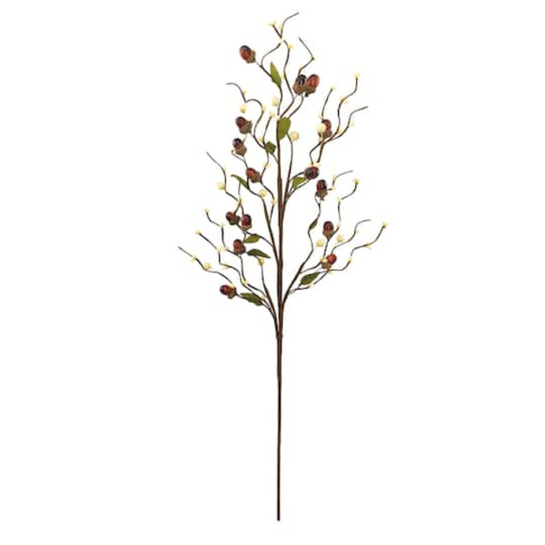 Ashland White Berry & Acorn Stem