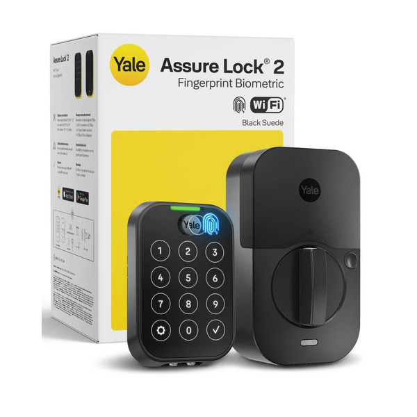 Yale Assure Lock 2; Keyless Smart Door Lock With Wi-fi And Fingerprint Access; Black Suede