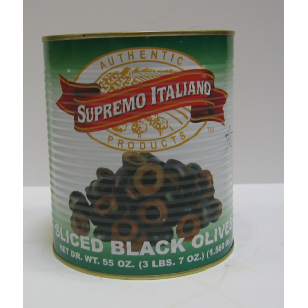 Supremo Italiano - Sliced Black Olives - #10 cans