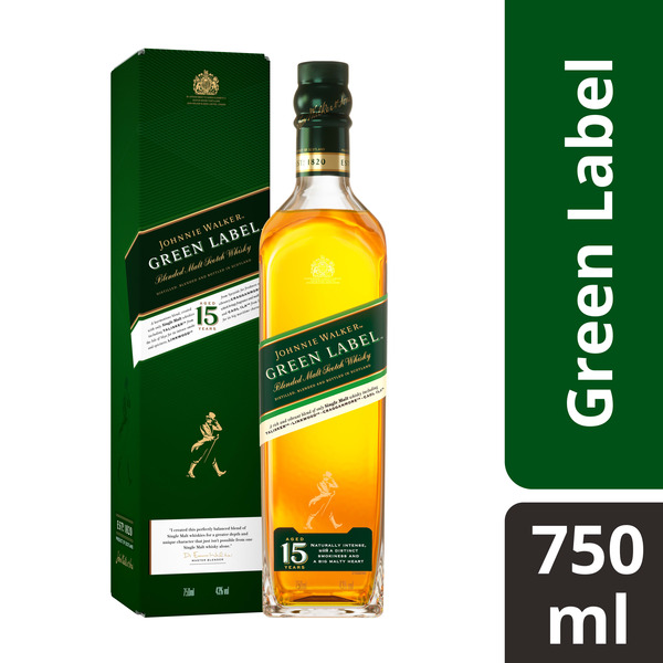 Johnnie Walker Green Label Blended Malt Scotch Whisky Same-Day