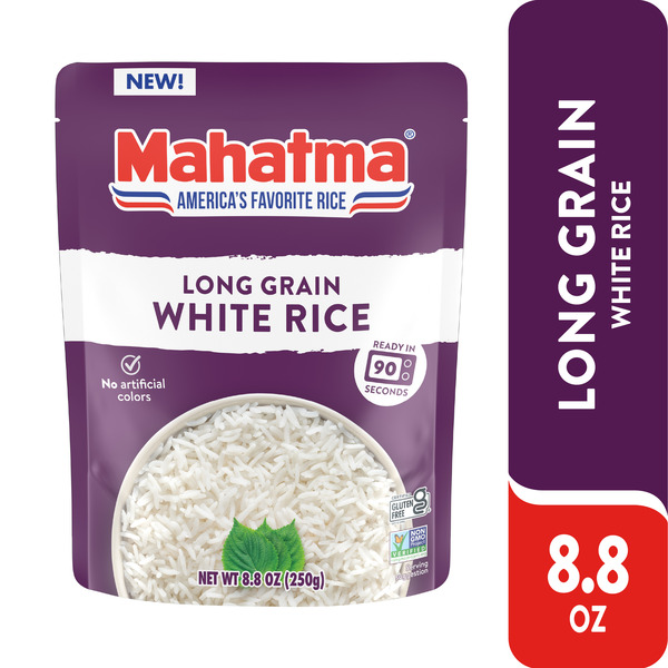 Mahatma Ready To Serve Long Grain White Rice, Moist & Fluffy Precooked Rice