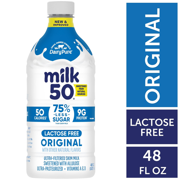 その他 milk DairyPure Milk50 Original Lactose Free Skim Milk Same-Day Delivery