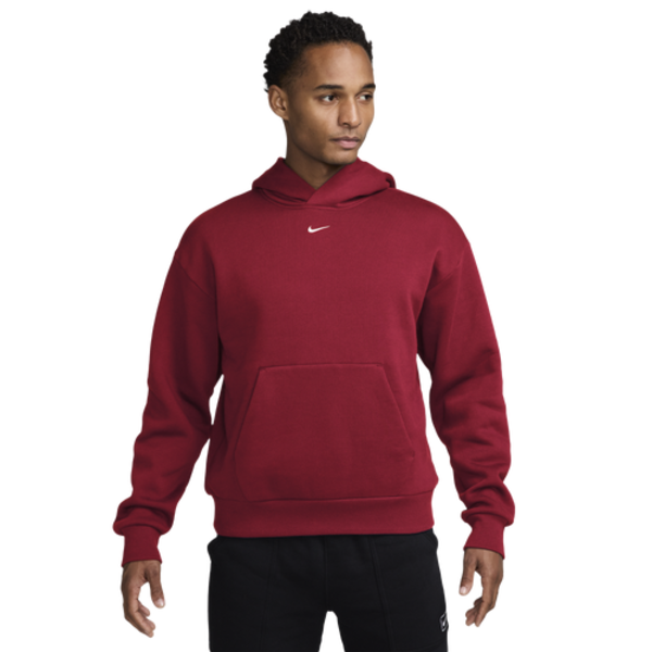 Nike Men's Solo Swoosh Fleece Hoodie, L - Tough Red