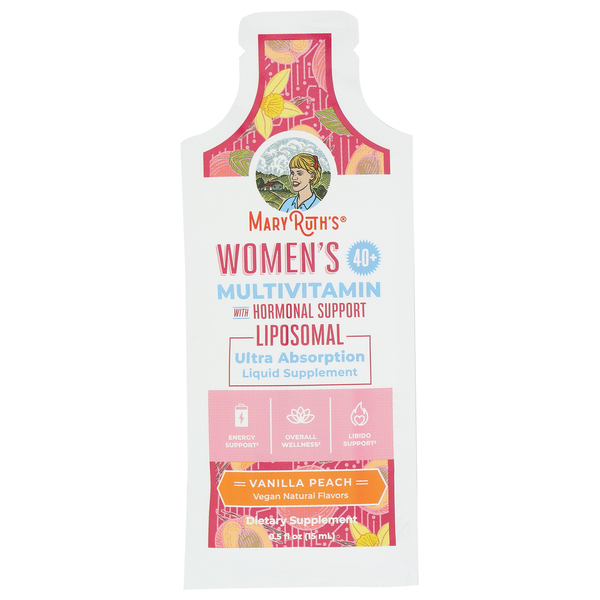 mary ruth liposomal glutathione Mary Ruth's Vanilla Peach Liposomal 40+ Womens Multivitamin Pouch Same-Day  Delivery or Pickup