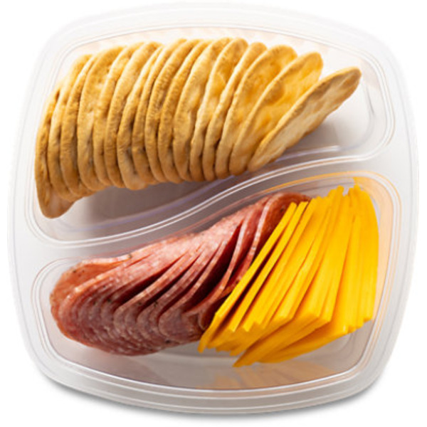 ReadyMeals Tray Duo Sliced Salami & Cheddar With Crackers - Each