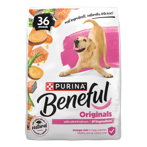 Purina Beneful Originals With Natural Salmon Natural Dog Food Dry Formula With Added Vitamins, Minerals and Nutrients