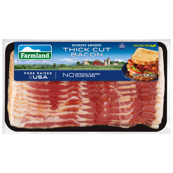 Farmland Bacon, Naturally Hickory Smoked, Thick Cut