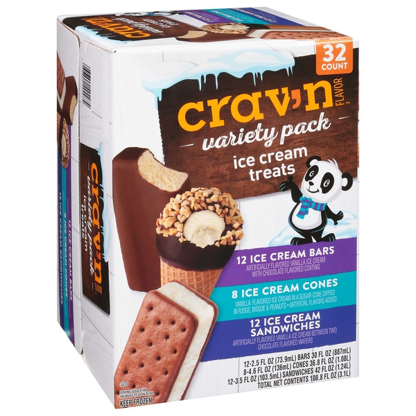 Crav'n Flavor Ice Cream Treats, Variety Pack Same-Day Delivery or