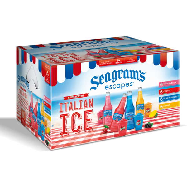 Seagram's Escapes Italian Ice, 24 bottle Variety Pack Same-Day