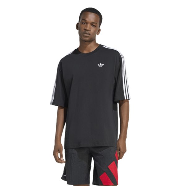 adidas Men's Adicolor 3-Stripes Oversized Tee, M - Black