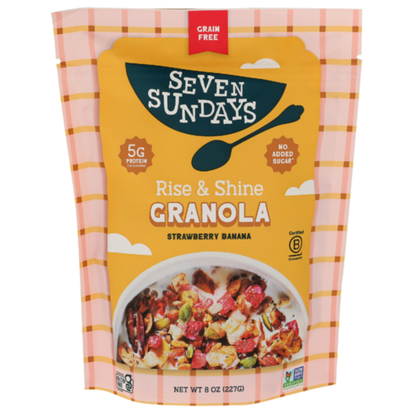 Seven Sundays Rise & Shine Mix Strawberry Banana Nut Grain Free Nut Granola