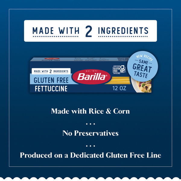 Barilla Gluten Free Fettuccine - Non-GMO Gluten Free Made with Blend of Corn & Rice