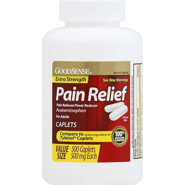 GoodSense Pain Relief, Extra Strength, for Adults, Caplets Same-Day ...