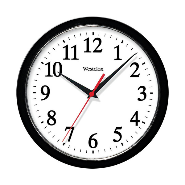 Westclox 10" Black Quartz Wall Clock