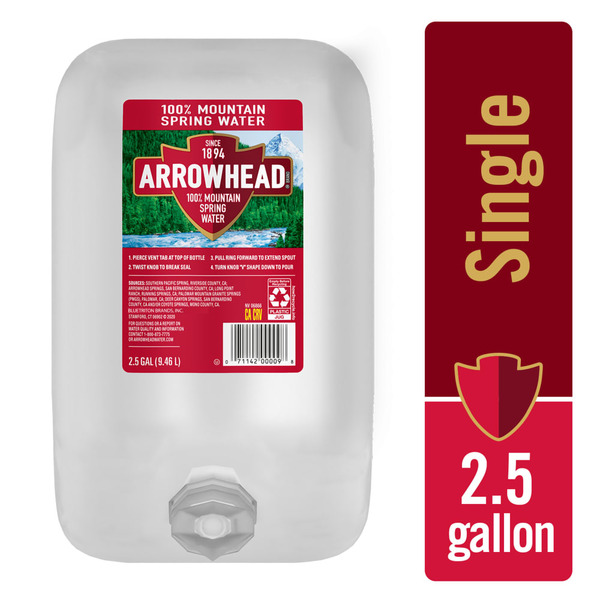 ARROWHEAD Brand  Mountain Spring Water, 2.5-gallon plastic jug