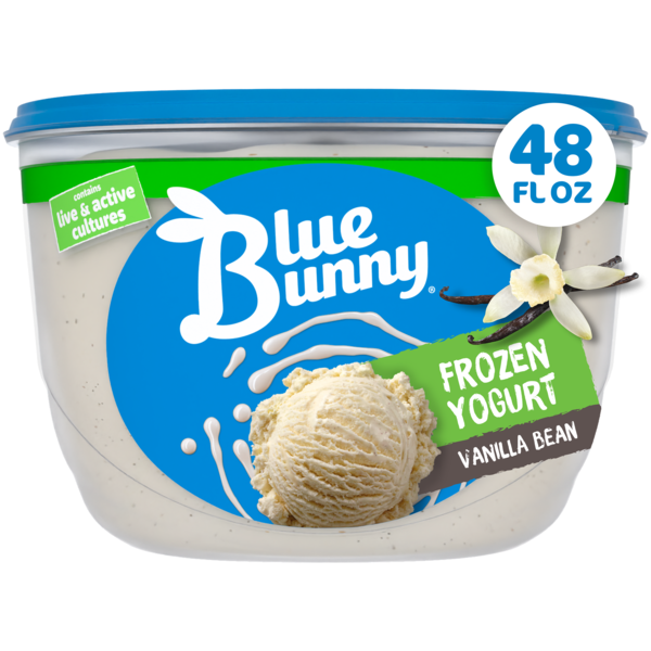 Blue Bunny Vanilla Bean Frozen Yogurt, 48 fl oz Same-Day Delivery