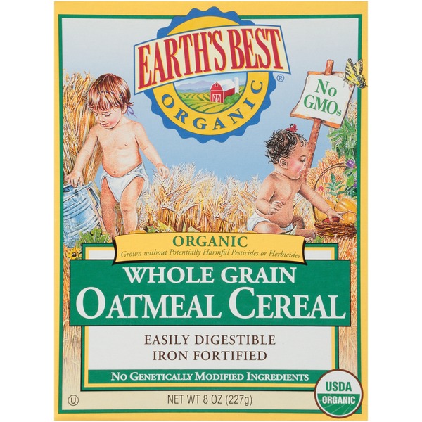 earth's best organic whole grain oatmeal cereal