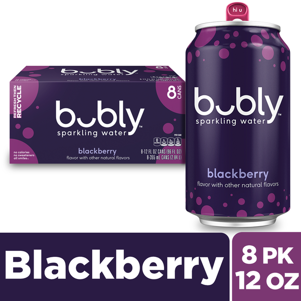 bubly Sparkling Water, Blackberry - Pack Same-Day Delivery or