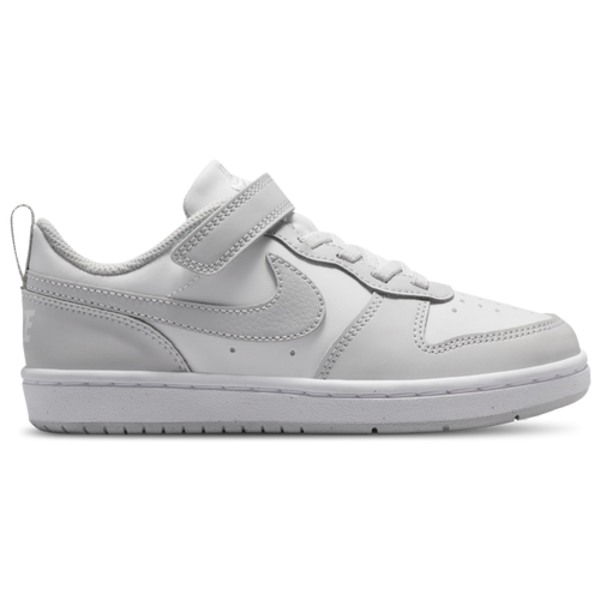 Nike Boys' Court Borough Low 2 Preschool Basketball Shoes, Size 13 - White/Gray