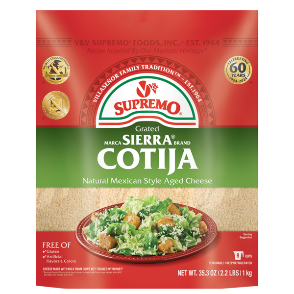 V&V Supremo - Grated Cotija Cheese - 2.2 lb