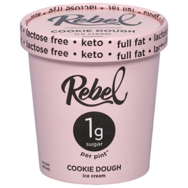 Rebel Creamery Low Carb Cookie Dough Ice Cream