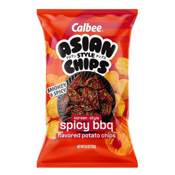 Calbee Asian Style Korean-Style Spicy BBQ Potato Chips