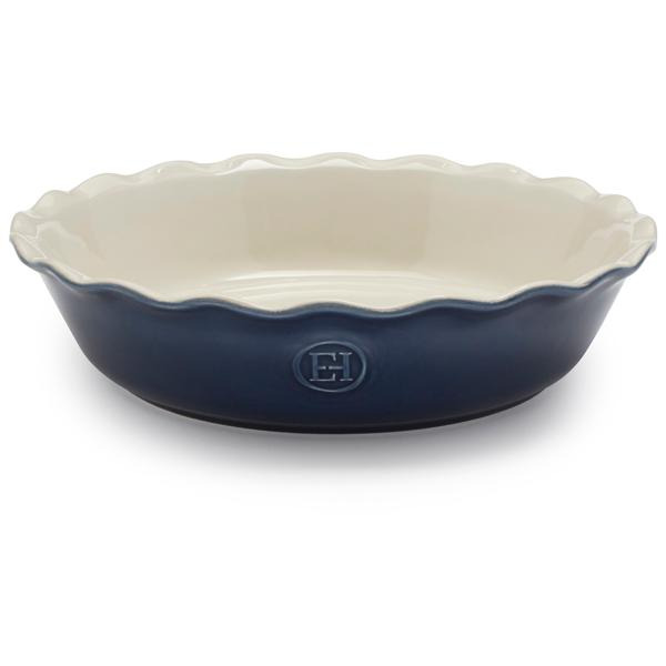 Emile Henry 1.7 Quart Modern Classics Round Ceramic Pie Dish Pan - Blue - 9"