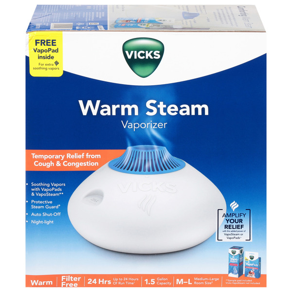 Vicks Warm Steam Medium-Large Room Size Vaporizer Same-Day