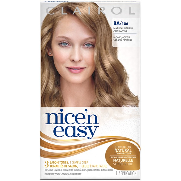 Clairol Nice N Easy Permanent Hair Color 8a Natural Medium Ash