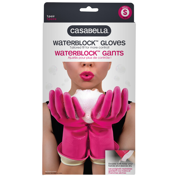 Casabella Premium Waterblock Cleaning Gloves, Small