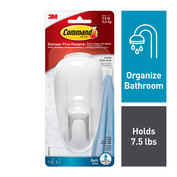 Command Bath Hook, Jumbo