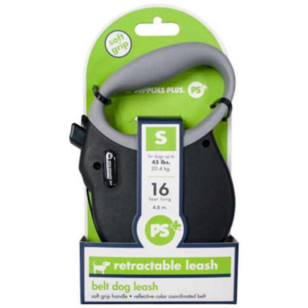 Play On Retractable Soft Grip Dog Leash - Black