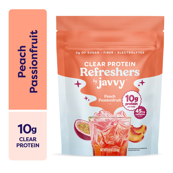 Javvy Peach Passionfruit Clear Protein Refresher